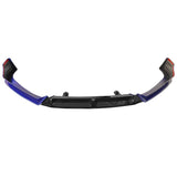 21-22 Honda Accord Front Bumper Lip Chin Spoiler - 3PC Gloss Black & Blue PP