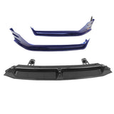 21-22 Honda Accord Front Bumper Lip Chin Spoiler - 3PC Gloss Black & Blue PP