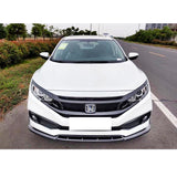 19-20 Honda Civic IK Style Front Bumper Lip Splitter - Carbon Fiber Look