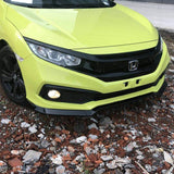 19-20 Honda Civic IK V2 Style Front Bumper Lip Splitter - Gloss Black