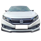 19-20 Honda Civic IK V4 Style Front Bumper Lip - Carbon Fiber Print