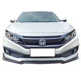 19-20 Honda Civic IK V4 Style Front Bumper Lip 1PC - Gloss Black