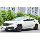 19-20 Honda Civic Modulo Style Front Splitter Side Apron - Carbon Fiber Print