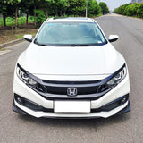 19-20 Honda Civic Modulo Style Front Splitters Side Apron Matte Black
