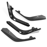 22- Honda Civic 4-Door MD Style Front Bumper Lip Splitter -  Gloss Black PP 2PCS