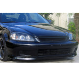 99-00 Civic EK 2Dr 3Dr 4Dr T-R Front Bumper Lip Spoiler - Painted Black