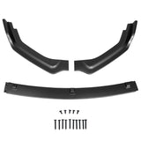 18-22 Infiniti Q50 Base Premium Front Bumper Lip Spoiler - Matte Black PP 3PC