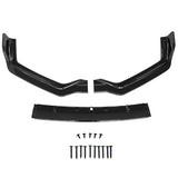18-22 Infiniti Q50 Sport Front Bumper Lip Chin Spoiler - Gloss Black PP 3PC