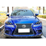 14-16 Lexus IS F Sport IK Style Front Bumper Lip Carbon Fiber Print 3PCS