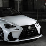 17-19 Lexus IS F-Sport AR Style Front Bumper Lip Matte Black - PP