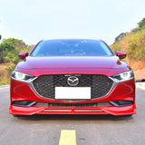 19-20 Mazda 3 Sedan Front Bumper Lip Spoiler Matte Black - PP