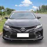 18-20 Toyota Camry LE Style Front Bumper Lip Gloss Black - PP