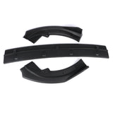 18-20 Toyota Camry V2 Style Black Front Bumper Lip Spoiler - 3 Pieces PP