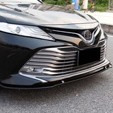 18-20 Toyota Camry SE Style Front Bumper Lip Gloss Black - PP