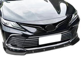 21+ Toyota Camry LE 3PCS Front Bumper Lip PP - Matte Black