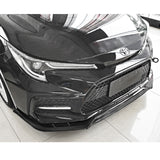 20-22 Toyota Corolla SE XSE 4D Front Bumper Lip - Gloss Black 3PC