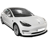 17-23 Tesla Model 3 Front Bumper Lip Spoiler Splitter 4PC - Matte Black