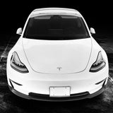 17-23 Tesla Model 3 IK Style Front Bumper Lip Spoiler Matte Black - PP