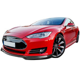 12-16 Tesla Model S IK Style Front Bumper Lip Spoiler - Carbon Fiber
