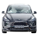 20-21 Tesla Y Front Bumper Lip Spoiler 3PCS PP Gloss Black