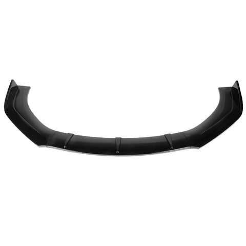 Universal Valance Front Bumper Lip Splitter Chin Spoiler 3PC PP - Gloss Black