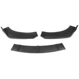 Universal Valance Front Bumper Lip Splitter Chin Spoiler 3PC PP - Matte Black