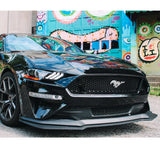 18-19 Ford Mustang GT Style Front Bumper Splitter Lip Black - PP