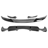 14-18 BMW F15 X5 M Sport Only Front Bumper Lip & Rear Diffuser Gloss Black