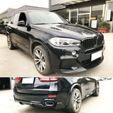 14-18 BMW F15 X5 M Sport Only Front Bumper Lip & Rear Diffuser Gloss Black