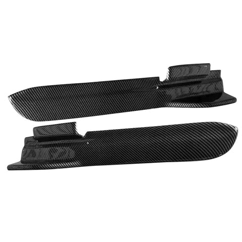 10-14 Ford Mustang LS Style Rear Bumper Lip Apron - 2PC PP Carbon Fiber Print