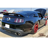 10-14 Ford Mustang LS Style Rear Bumper Lip Apron 2PC PP - Gloss Black