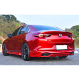 19-20 Mazda 3 Sedan Rear Bumper Lip Spoiler Matte Black - PP