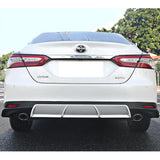 18-19 Toyota Camry V2 Style Rear Bumper Lip Diffuser - Black PP