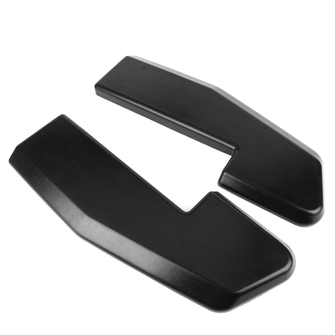 Universal Rear Bumper Lip V1 Style 2Pc Set Sanded Black With 8 Screws - PP