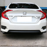 Universal Rear Bumper Lip V1 Style 2Pc Set Sanded Black With 8 Screws - PP