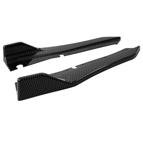 14-22 Infiniti Q50 Rear Bumper Lip Splitter Aprons - Carbon Fiber Print PP