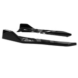 14-22 Infiniti Q50 Rear Bumper Lip Splitter Diffuser Aprons - Gloss Black PP