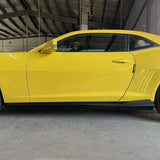 10-15 Chevrolet Camaro V2 Side Skirts Extension Rocker Panel - Matte Black PP