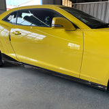 10-15 Chevy Camaro IK V3 Style Side Skirts Add On Rocker Panels - Gloss Black PP