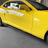 10-15 Chevy Camaro Rocker Style Add On Side Skirts Rocker Panels - Gloss Black PP