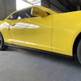 10-15 Chevy Camaro Rocker Style Add On Side Skirts Rocker Panels - Matte Black 4pcs PP