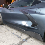 20-22 Chevy Corvette C8 5VM Style Side Skirts Rocker Panel - Carbon Fiber