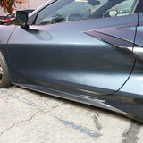 20-22 Chevy Corvette C8 Z51 Style Side Skirts Rocker Panel - Carbon Fiber