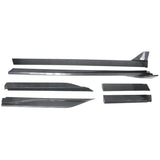 05-14 Ford Mustang Side Skirts Extension GT500 Style - Carbon Fiber Print PP