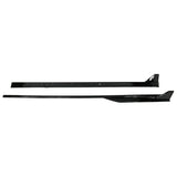 05-14 Ford Mustang Side Skirts Rocker Panel GT500 Style - Gloss Black PP