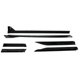 05-14 Ford Mustang Side Skirts Rocker Panel GT500 Style - Gloss Black PP