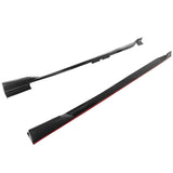 18-22 Honda Accord Side Skirts Lip Extension W/Red Edge - Gloss Black PP 4PCS