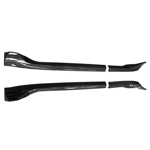 17-23 Tesla Model 3 Side Skirts Rocker Panel - Carbon Fiber Print ABS 4PCS