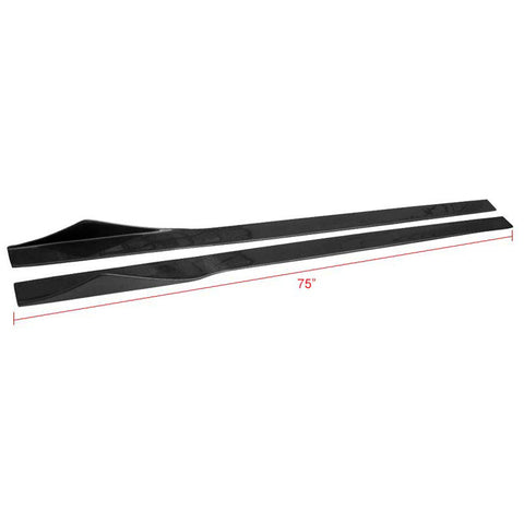 Universal Fit Most Car 75 Inch Factory D Style Side Skirt Extension - CF