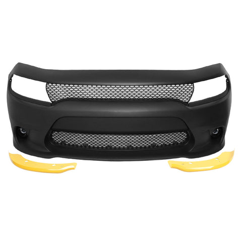 15-20 Dodge Charger SRT Hellcat Style Front Bumper with Guards and Fog Lights
